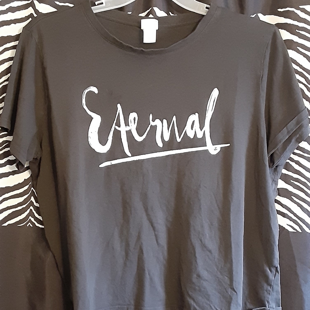 A black eternal t-shirt
